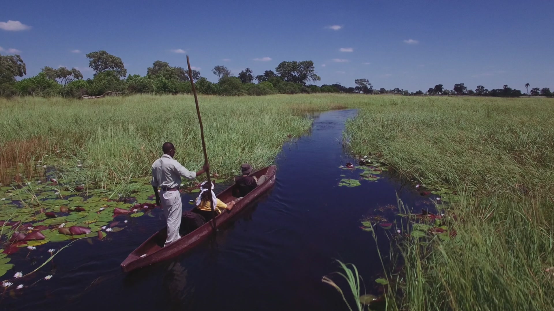 Heading off for a day mokoro trip into the Okavango delta.